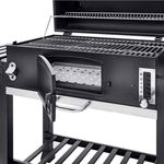 TAINO HERO XXL Set Smoker BBQ Grillwagen Holzkohlegrill Räucherofen, 111 x 142 x 46 cm
