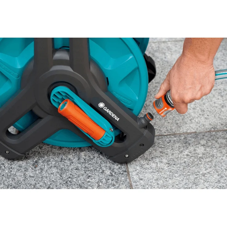 GARDENA Classic Schlauchtrommel 50 Schlauchkapazität 30 - 50 m abgewinkelter Schlauchanschluss mit Nachtropfstopp – Bild 3