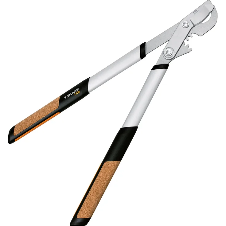 Fiskars Quantum Bypass-Getriebeastschere für frisches Holz, Gehärteter Präzisionsstahl, Länge 64 cm, Schwarz-Orange, L104, 1001438
