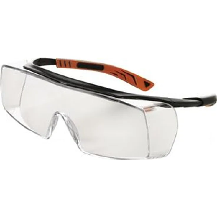 Univet 5X7.01.00.00 Überbrille 5X7 mit klarem Glas in schwarz-orange