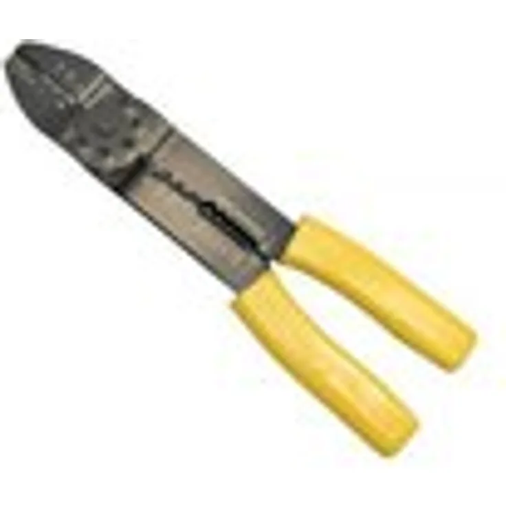 Fixpoint 77289 Kombizange für Isolierte Kabelschuhe - zum Crimpen und Abisolieren, mit Kabelschneider