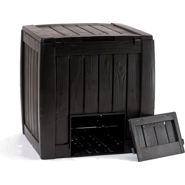 Keter 17186236 Komposter E-Composter 470 L, Kunststoff, schwarz