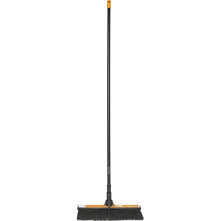 Fiskars Solid Allzweckbesen mit PowerClean-Borsten, Länge: 1,7 m, L, Schwarz-Orange, 1025926 – Bild 1