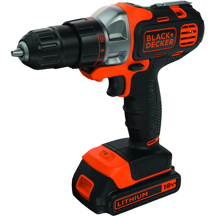 Black+Decker Akku-Multifunktionsgerät MT218KB 18V Akkubohrer mit 2 Akkus Geeignet zum Bohren, Sägen und Schleifen dank verschiedener Aufsätze Inklusive Koffer Werkzeug mit Koffer – Bild 2