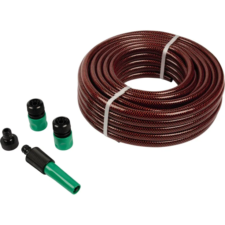 Rehau 18576 9 Sun Flex Gartenschlauch-Set, 20 m Rolle, Rot, 13 mm, 1-2 Zoll