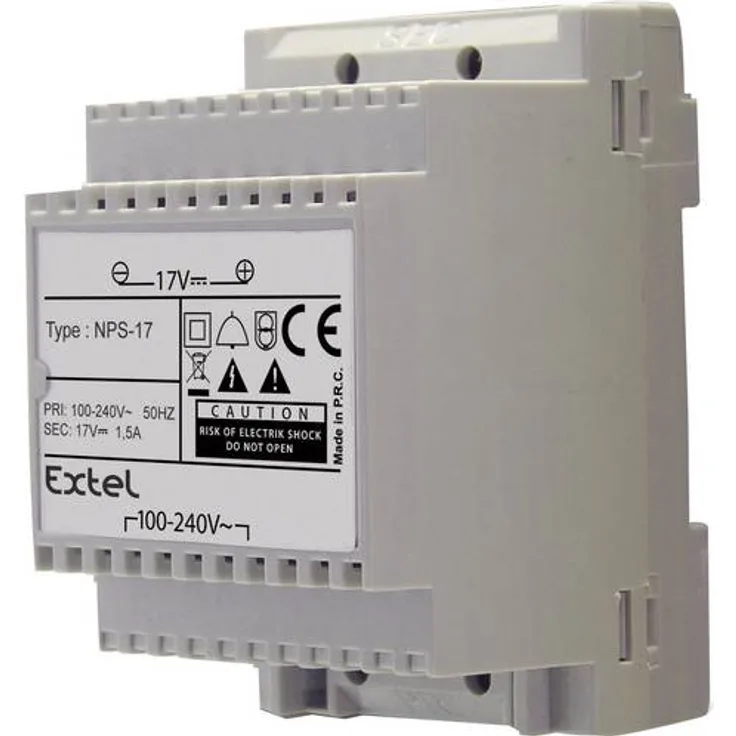 Extel 830461 Türsprechanlage Hutschienen-Netzteil Grau