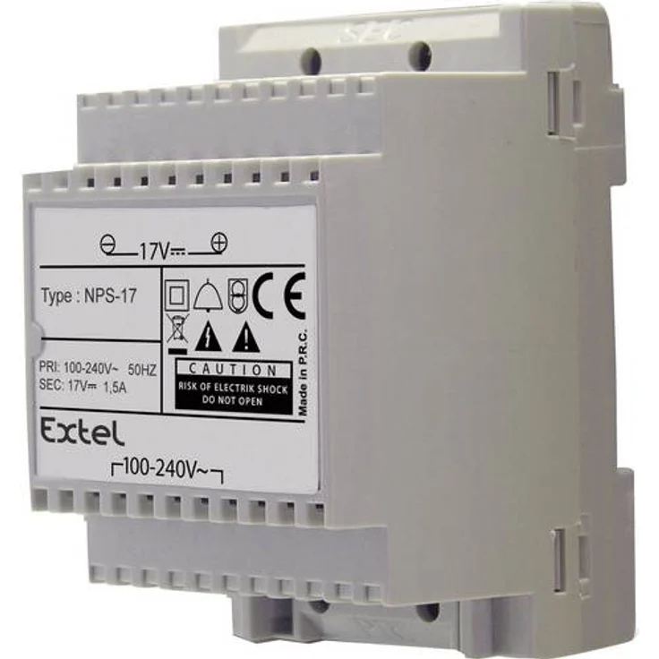 Extel 830461 Türsprechanlage Hutschienen-Netzteil Grau