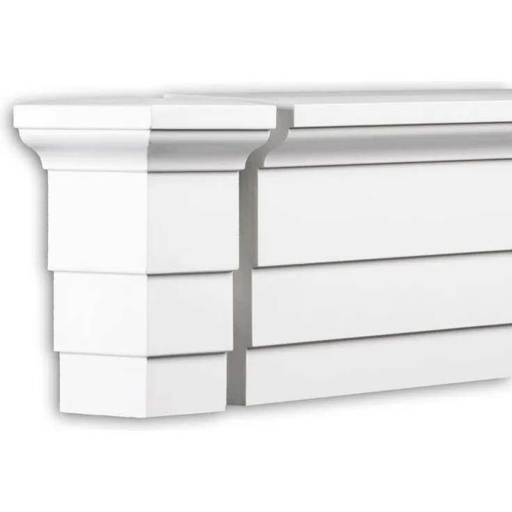 Stirnelement 404232 Außenstuck Zierelement Fassadenelement Modernes Design weiß