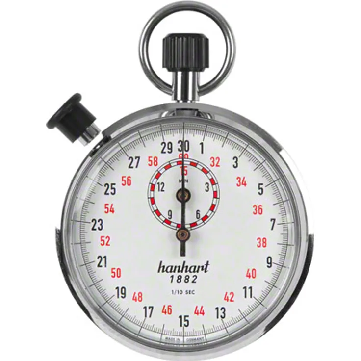 ORIGINAL Hanhart Additionsstopper Stoppuhr Stopuhr Stop Uhr 1-10 Sek. Einteilung