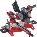 Einhell Zug-Kapp-Gehrungssäge TC-SM 2534-1 Dual (max. 2350 W, D250 x D30 mm Sägeblatt, 4000 min-1, integrierte Zugfunktion, neigbarer Sägekopf, Werkstückanschlag, Laser, inkl. Hartmetall-Sägeblatt)