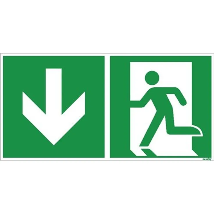 Hinweisschild Notausgang 30x15cm Hart-PVC (490316000)
