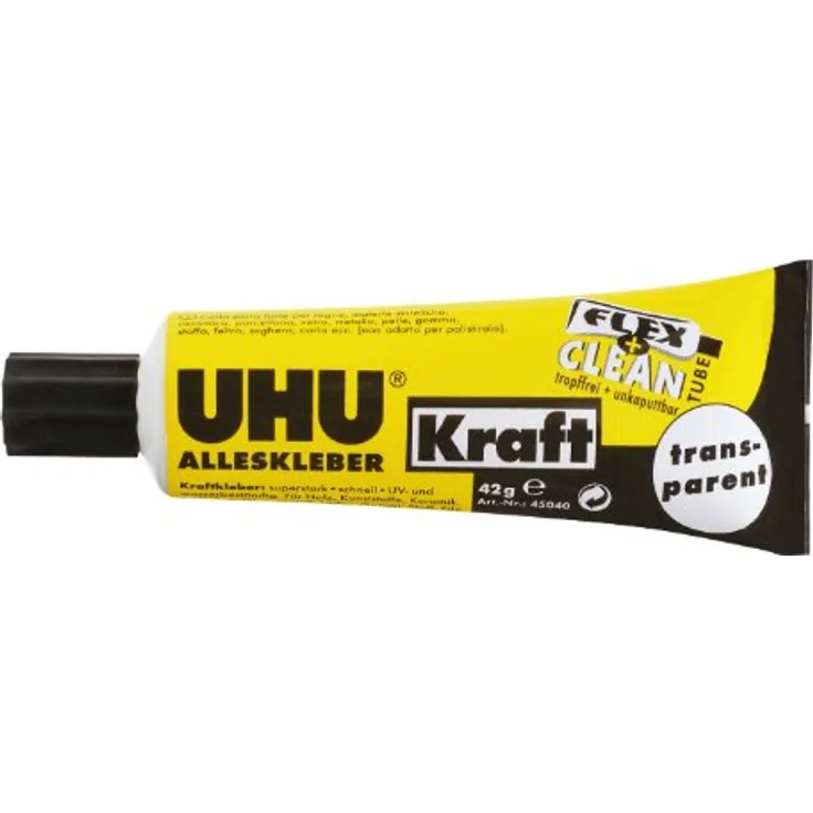 UHU 1645040 - UHU Alleskleber Kraft, 42g, Flex + Clean, Tube