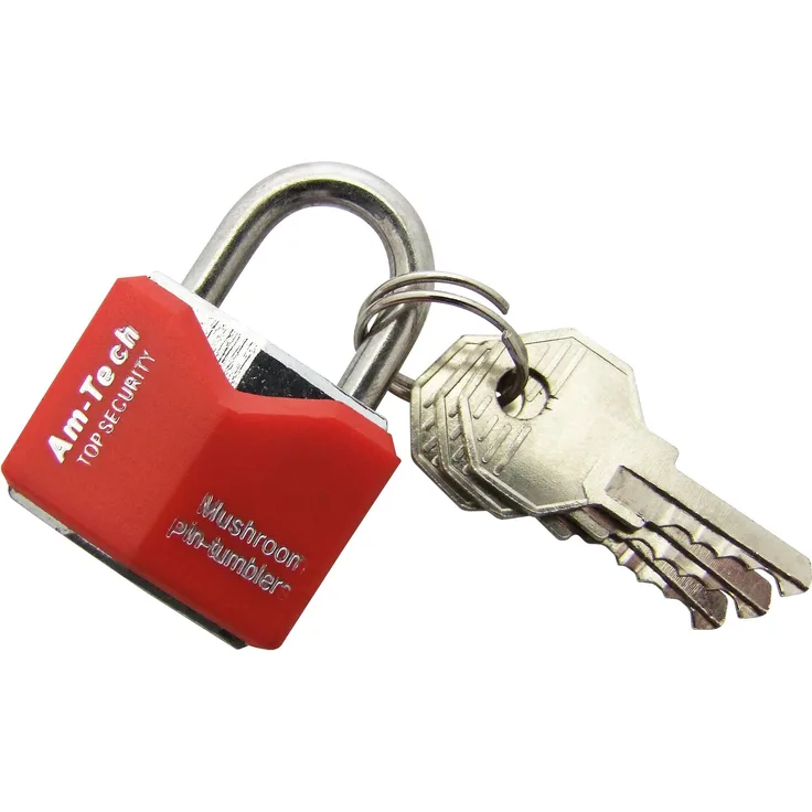 Am-Tech 25 mm Rhombic Chrome Plated Iron Padlock, T0702