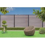 T & J WPC Steckzaunsystem Skaer anthrazit Sand 1796 x 20 x 148 mm