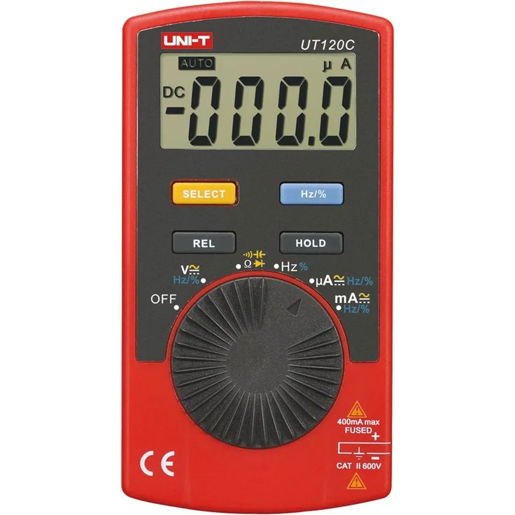 UNI-T UT120C-MIE0144 UT120C- MIE0144 Digitales Multimeter mit automatischer Umschaltung, AC-DC-Spannung und Strom, Widerstand, Kontinuität, Dioden-Tester