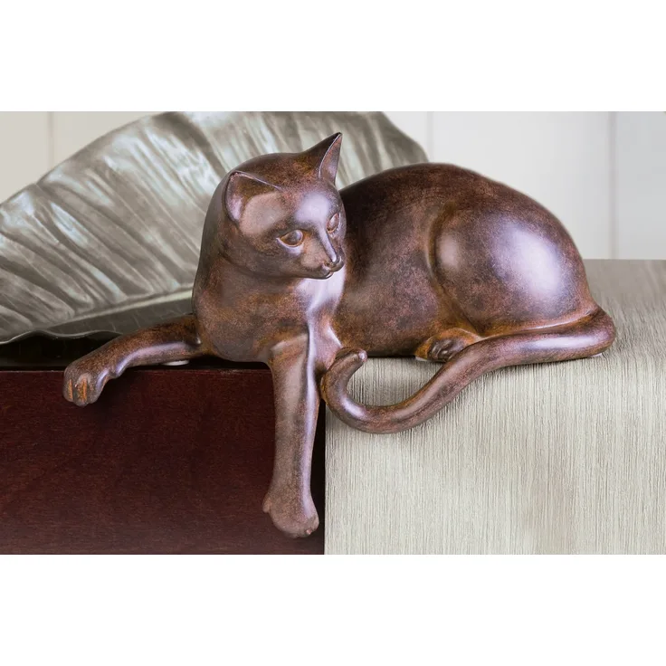 Casablanca 59340 Skulptur Katze Kantenlieger 30 cm Figur Cat Katzenfigur Figur