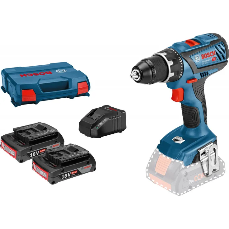 Bosch Professional Akku-Bohrschrauber GSR 18V-28, 2 x Akkus GBA 18V, Ladegerät AL 1820 CV - 06019H4109