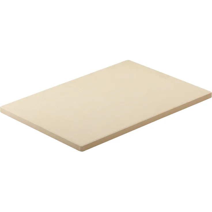 RÖSLE Pizzastein rechteckig, Hochwertiger Pizzastein aus Schamott zur Zubereitung von Pizza, Flammkuchen, Brot usw. auf dem Grill oder im Backofen, 42 x 30 cm