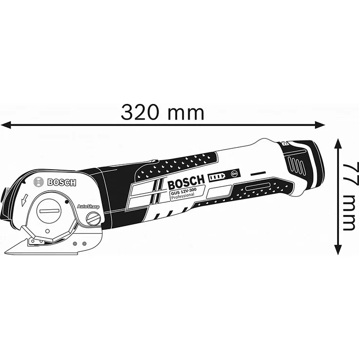 Bosch Professional 12V System Akku Universalschere GUS 12V-300 ohne Akkus und Ladegerät, in L-Boxx – Bild 5