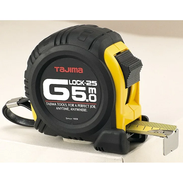 Tajima G5P50MY Maßband schlagfest-stoßfest, 0.2 W, 0.5 V, schwarz, 5 m x 25 mm