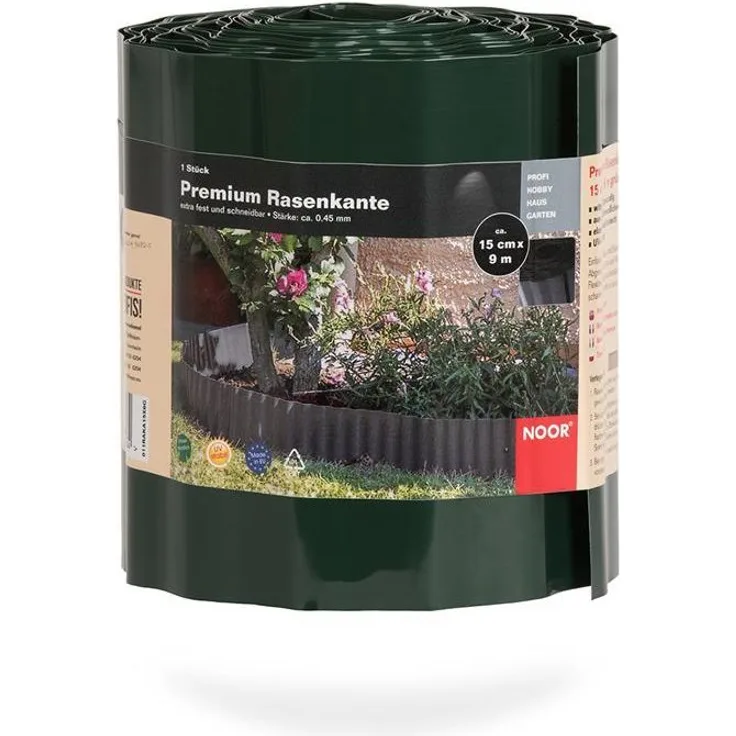 Noor - Rasenkante Premium 15cm x 9 lfm grün