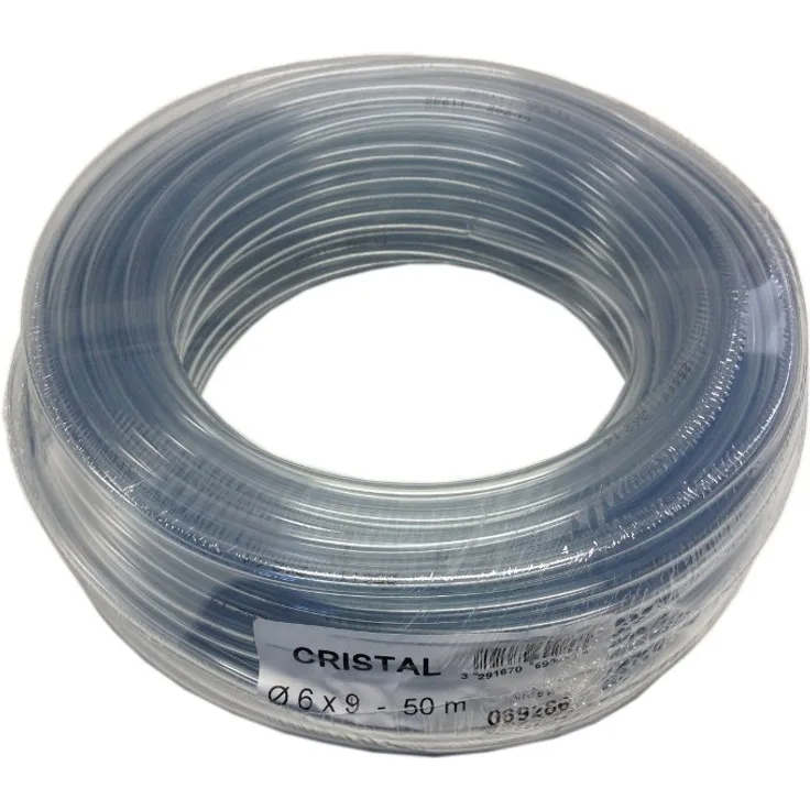 Tricoflex Wasserschlauch Cristal Weich PVC Schlauch, 6 mm innen, 50 m Rolle, Transparent