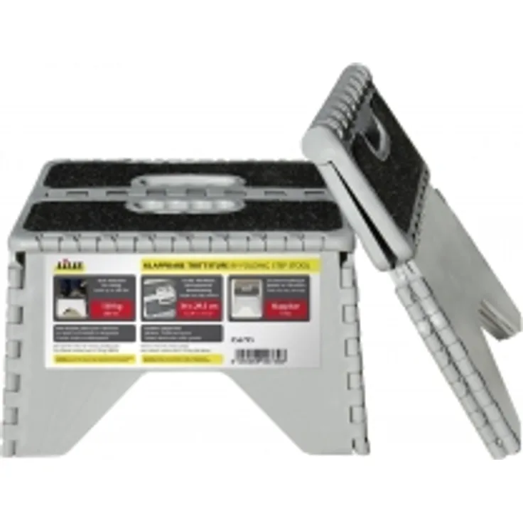 Lilie Kunststoff Montagetritt klappbar 56795 Silber, Schwarz 1.7 kg