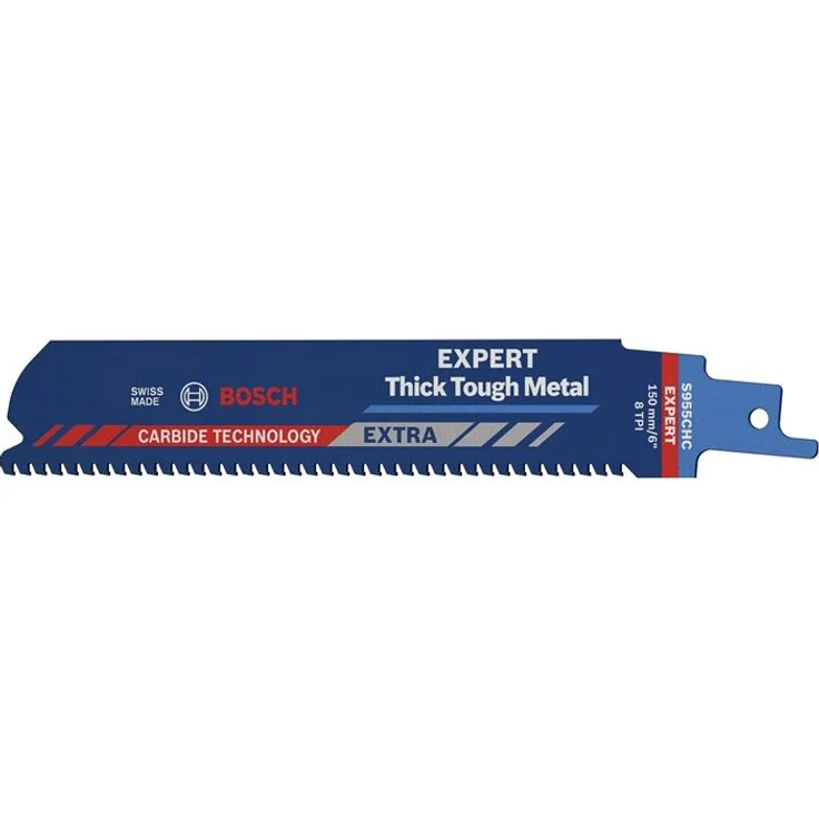 Säbelsägeblatt Expert Thick Tough Metal Länge 150 mm Breite 25 mm Zahnteilung TPI 8 3 mm S-Schaft – Bild 1