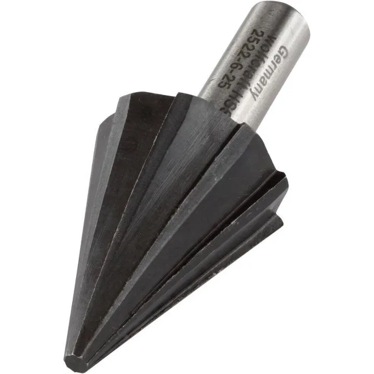 Wolfcraft 2522000 HSS-Lochfräser, Schaft 8 mm Ø 6-25