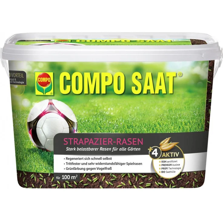 COMPO SAAT Strapazier-Rasen, 2 kg Eimer für 100 qm