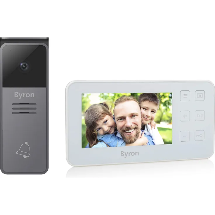 Byron DIC-24512 Video Türgegensprechanlage mit 4,3 Display für 1 Partei/ 2-Draht-Installation