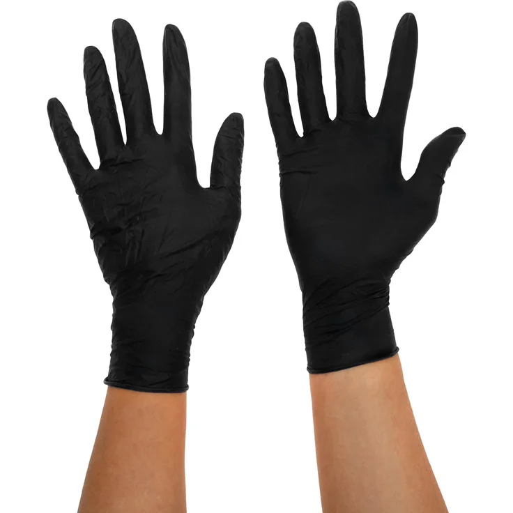 Semperguard 3000003333 Einmalschutz und Untersuchungshandschuh aus Nitrillatex, puderfrei, Größe XL, 9-10, Schwarz (90 er-Pack)