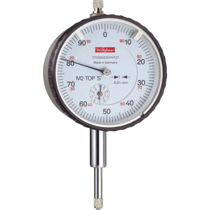 KÄFER Messuhr M2TopS Messbereich 10 mm, Ablesung 0,01 mm, 10143
