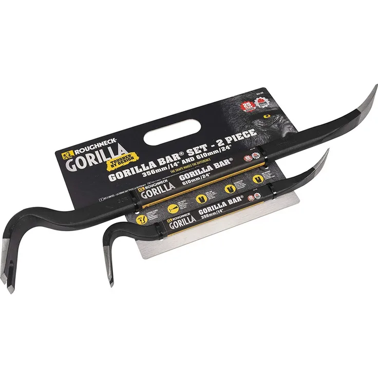 Roughneck Brecheisen Satz Gorilla Bar 14''+24'' Stemmeisen Brechstange Nageleisen