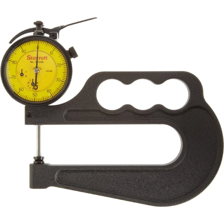 Starrett 1015 mb-100 Millimeter Lesen tragbar Messuhr 1015 mb-881j Stärke Gauge ohne Fall, 0,01 mm Teilung, 25 mm Range, 0 100 Zifferblatt Lesen