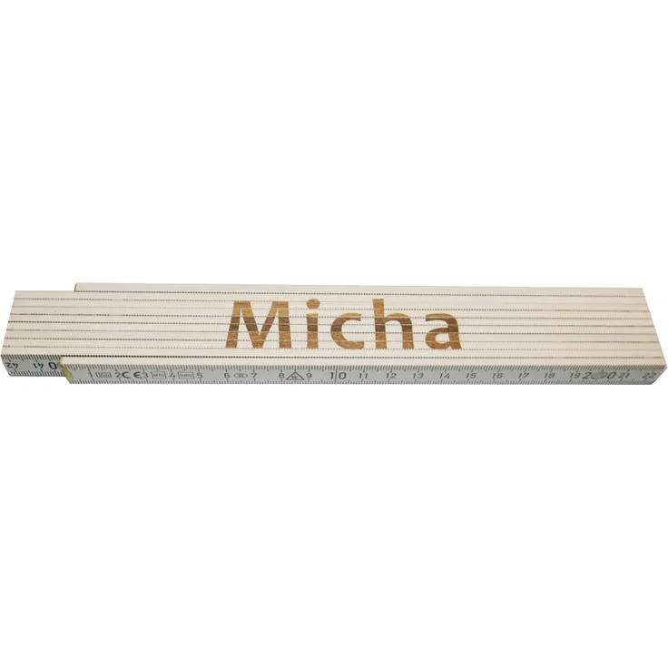 Zollstock Micha'' ''2 m, weiß''''