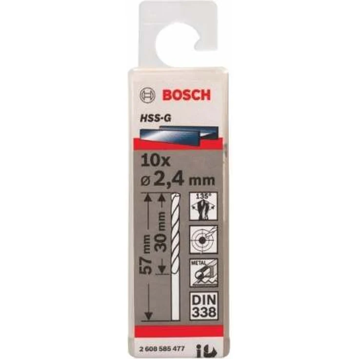 Bosch Professional Metallbohrer HSS-G geschliffen (10 Stück, Ø 2,4 mm) - Preisvergleich – Bild 2
