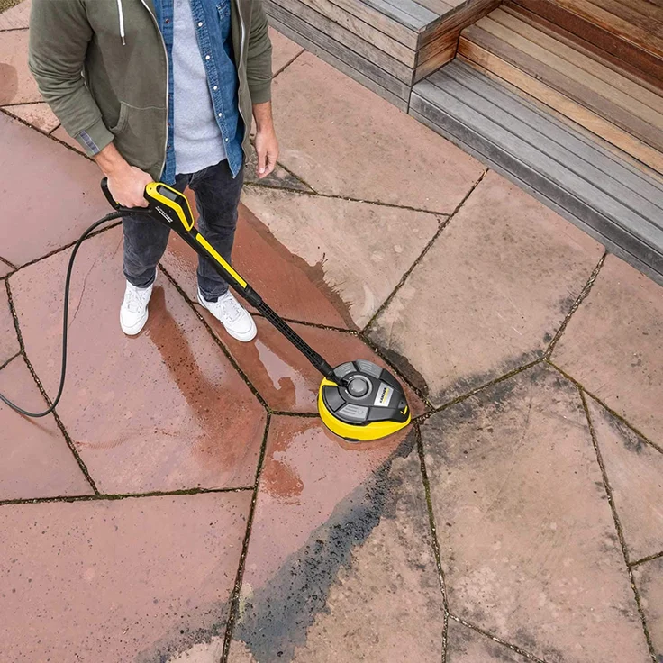 Kärcher T 7 Plus Flächenreiniger T-Racer für Kärcher K4, Kärcher K5, Kärcher K6, Kärcher K7 Für harte und sensible Flächen geeignet Spritzschutz, abgerundete Ecken, Lenkrollen, Dampf-Turbo-Düse – Bild 2