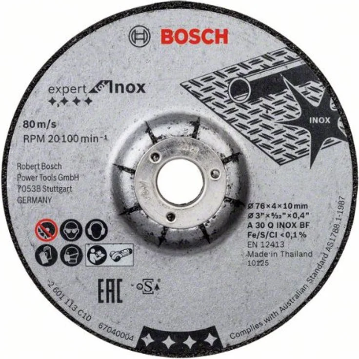 Schruppscheibe Expert for Inox A 30 Q INOX BF, 76 x 4 x 10 mm, 2 Stck – Bild 1