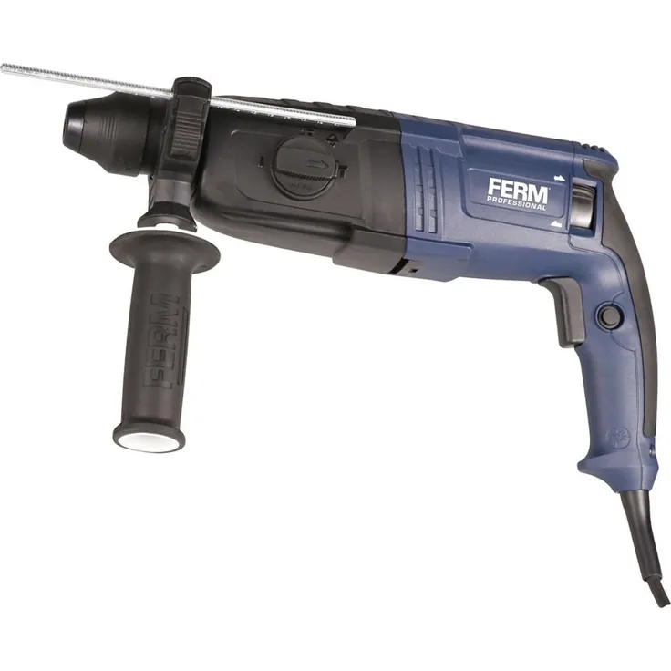 FERM HDM1038P Bohrhammer 800W - 4 Funktionen - incl. 3 SDS-Bohrer, 2 Meißel und praktischer Aufbewahrungskoffer