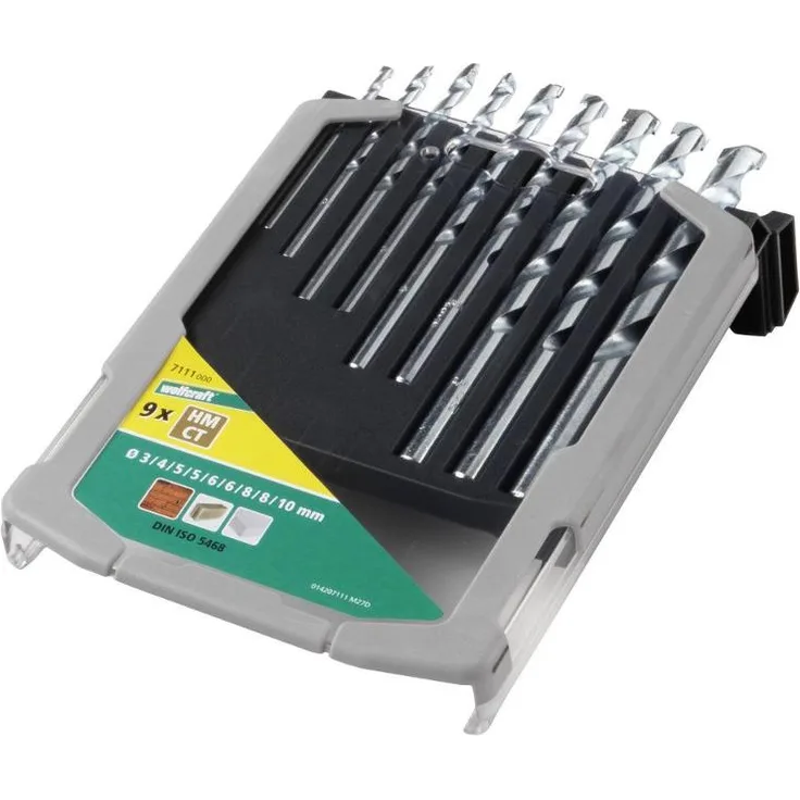 1 Steinbohrer-Set HM 9-tlg. ø3-10mm