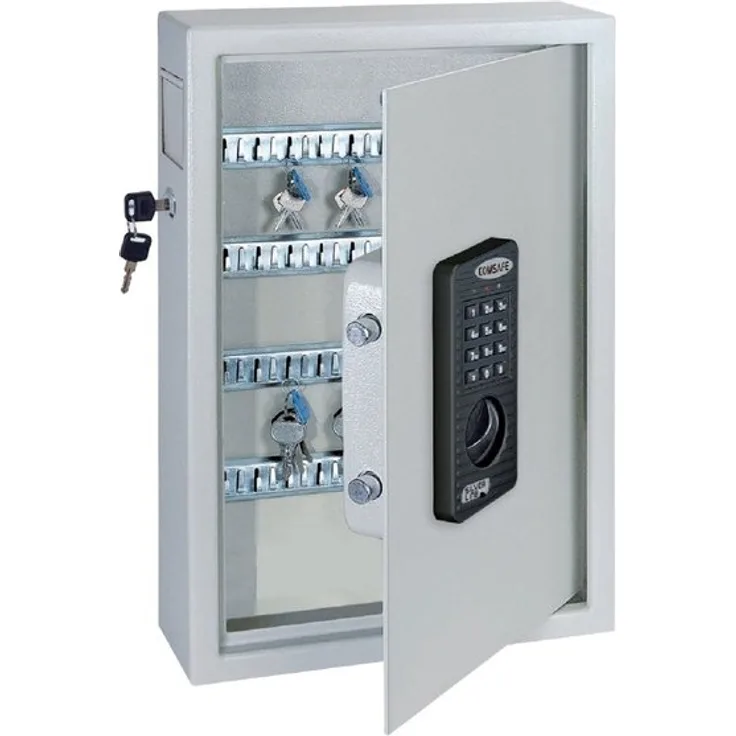 Rottner Elektronik- Schlüsseltresor KeyTronic - Typ: 48, Außenmaß: 450x300x110 mm, Innenmaß: 445x295x30mm, Haken: 48, Gewicht: 9 kg