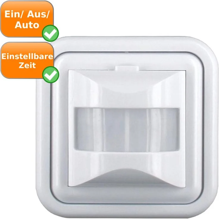 Smartwares SW ES46 Indoor Unterputz Bewegungsmelder, Erkennungsbereich 160° geeignet für LED Leuchtmittel, Weiß – Bild 2