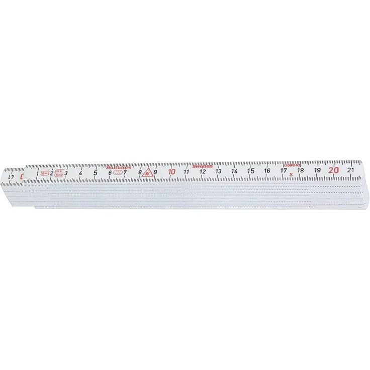 Hultafors Gliedermassstab Kunststoff 2m weiss – Bild 1