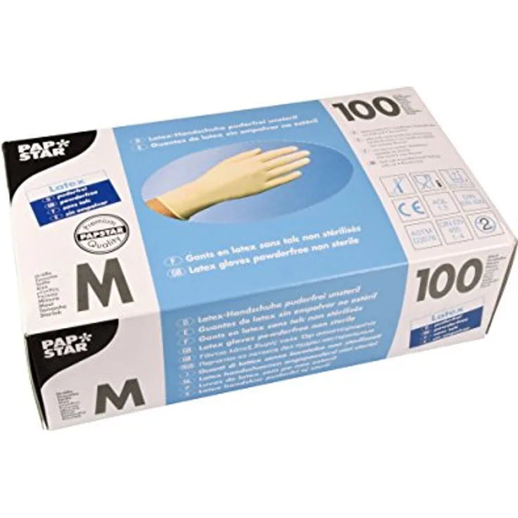 Handschuhe Latex Puderfrei Größe M 100 Stück