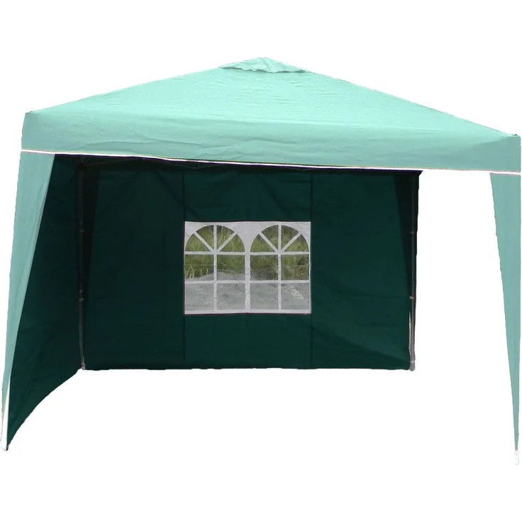 Linder Seitenteile 2 Stück für Pavillon 3x3m wasserabweisend mit 1x Fenster Seitenwand grün Textil
