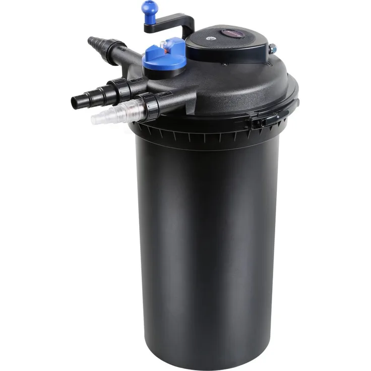 Aquaristikwelt24 CPF 15000, Bio Druckteichfilter 30000l inkl.18 Watt UVC Klärer - Selbstreinigend