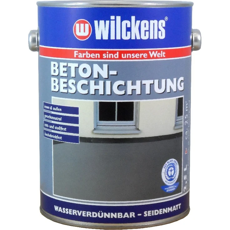 Wilckens - Wilckens 2,5l Betonbeschichtung Silbergrau Beton Boden Farbe Beschichtung - grau – Bild 1