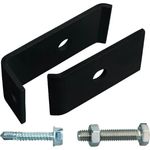 GAH-Alberts 672843 Befestigungs-Set für Gittermatten | für die Befestigung an Mauern oder Pfosten | feuerverzinkt, anthrazit kunststoffbeschichtet RAL 7016