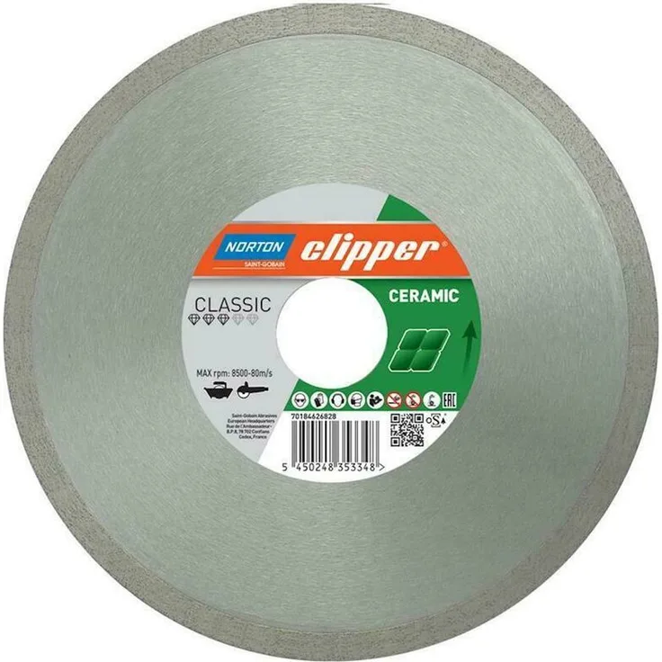 Norton Clipper Classic Ceramic 230 x 25,4 mm Diamantscheibe Diamanttrennscheibe Fliesenscheibe